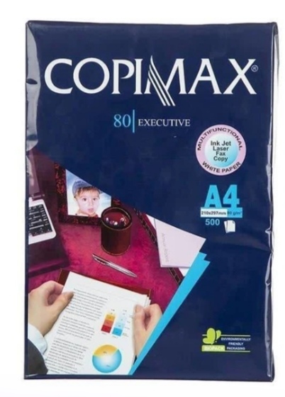 کاغذ 80 گرمی کپی مکس سایز A4 - بسته 500 عددی سفید Copimax 80gr Paper Size A4 Pack of 500-white